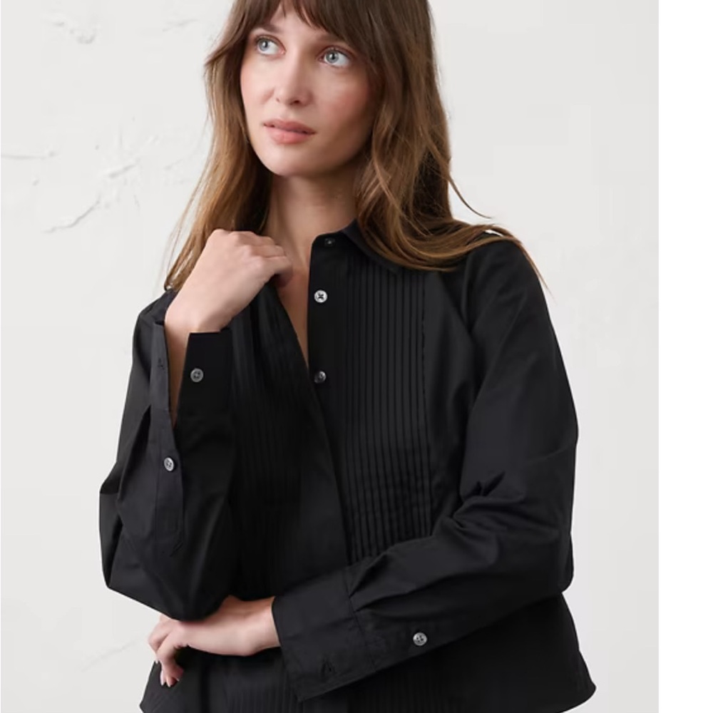 Banana Republic Black Button Down Shirt